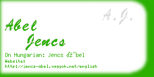 abel jencs business card